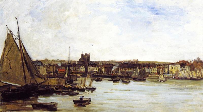 Charles-Francois Daubigny Port of Dieppe oil painting picture